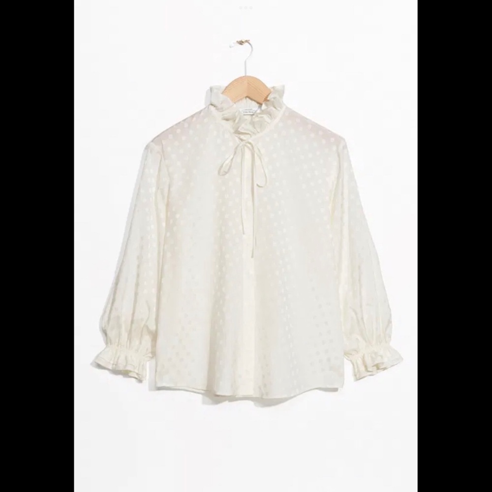 & Other Stories Ruffle Collar Blouse - Picture 4 of 6
